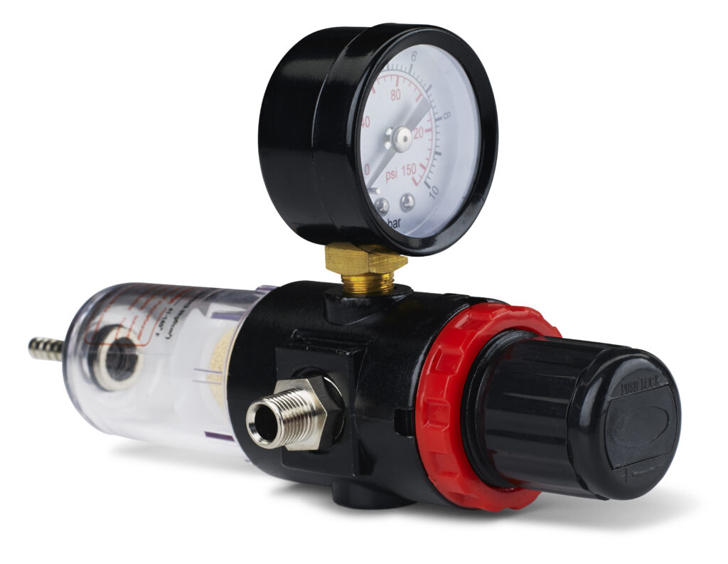pressure gague on white background