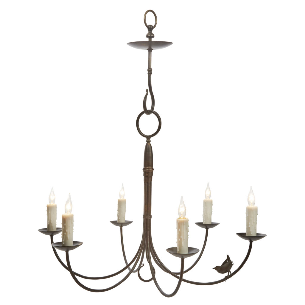 Michael Coldren Co. Chandelier on white background