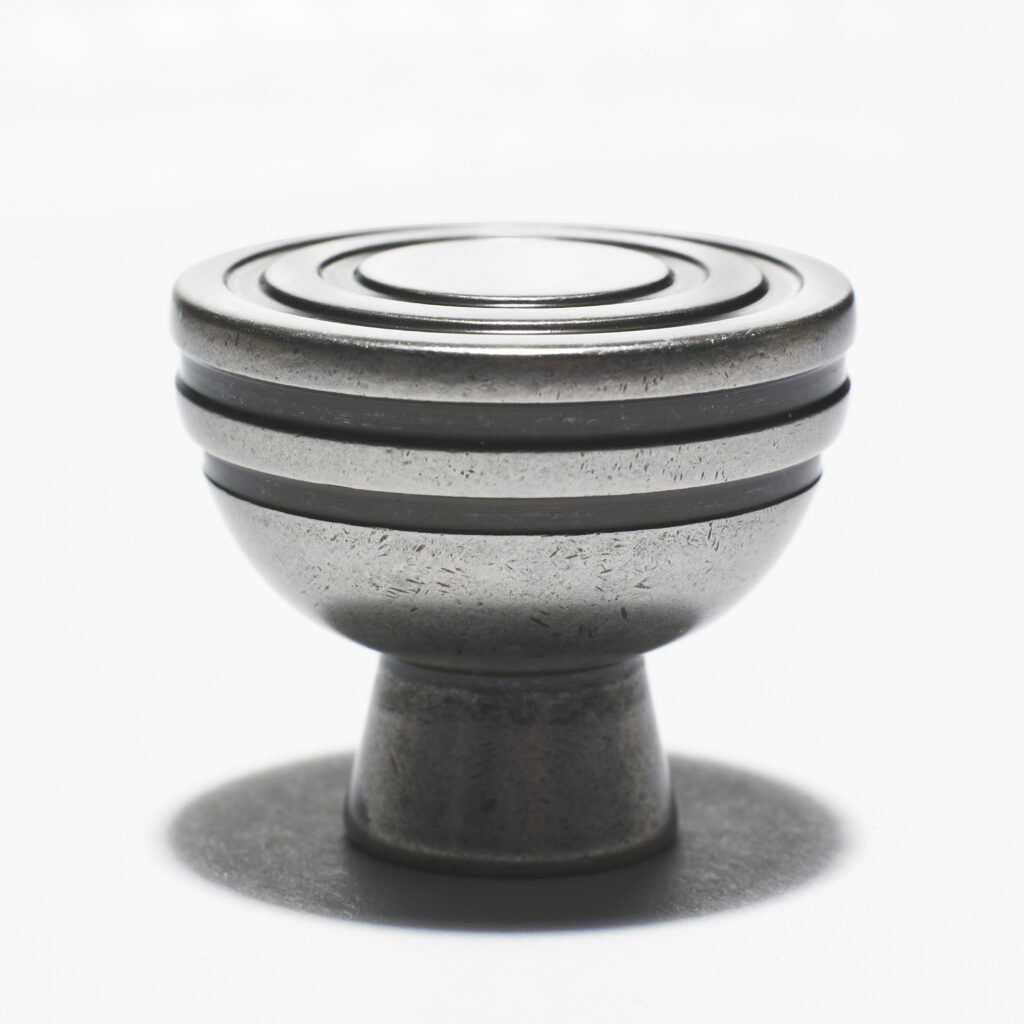 Amerock antique pewter knob with dramatic lighting