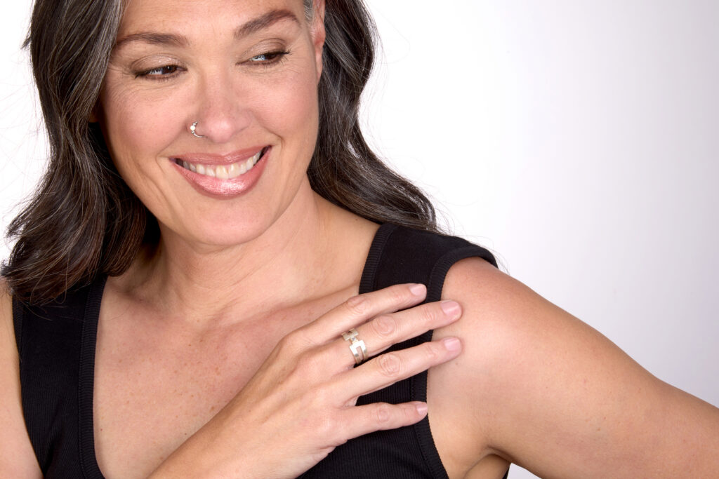 beautiful model wearing handcrafted jewelry
