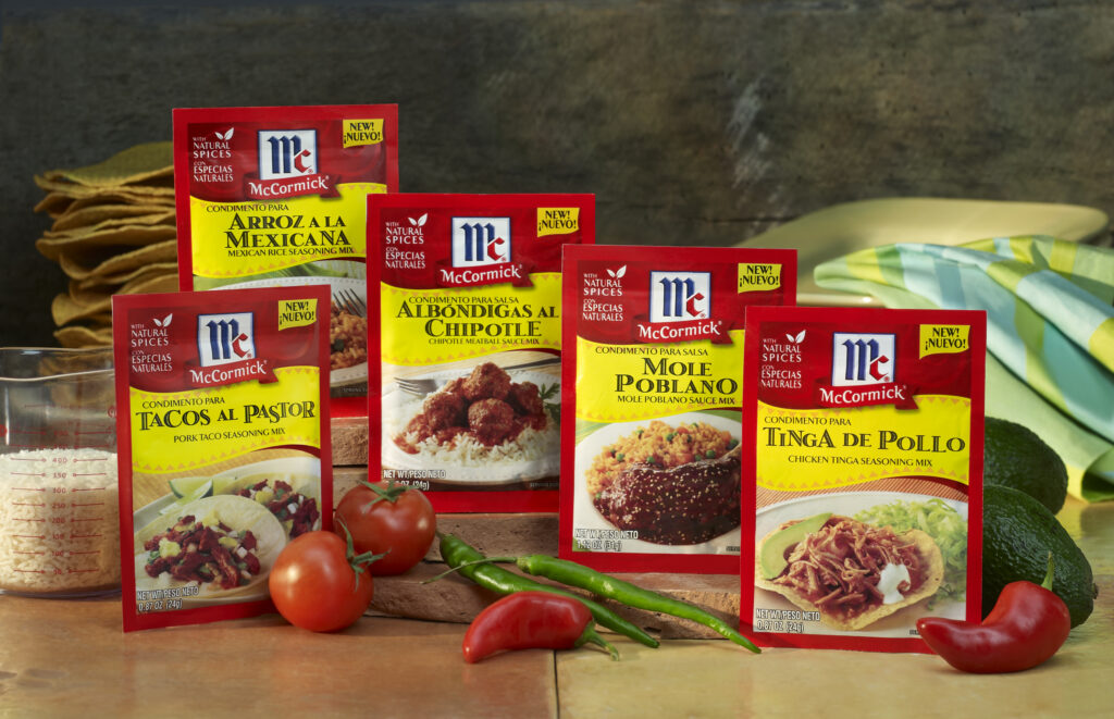 McCormick dry season Mexican blends with fresh veggies